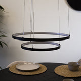 Lampada a sospensione Elaine Nera Dimehouse Nero LxPxH 56x56x12 Metallo Foto atmosferica vista frontale