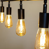 Lampada a sospensione Glenn Dimehouse Nero LxWxH 103x14x7 Metallo Atmosferico dettaglio fotografico