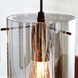 Lampada a sospensione Hugo Dimehouse Antracite LxPxH 102x26x19 Vetro Dettaglio fotografico atmosferico