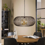 Lampada a sospensione Jill DH Interior Nero LxLxH 75x75x40 Nichel Foto atmosferica vista frontale diagonale