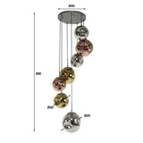 Lampada a sospensione Ada DH Interior Silver LxLxH 71x60x57 Silver Bianco Indicazione dimensione foto
