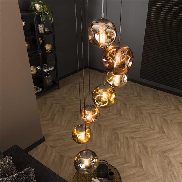 Lampada a sospensione Ada DH Interior Silver LxLxH 71x60x57 Silver Foto ambientale vista diagonale frontale