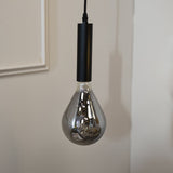 Lampada a sospensione Miles Smokey Dimehouse Antracite LxPxH 29x22x22 Vetro Foto atmosferica vista frontale