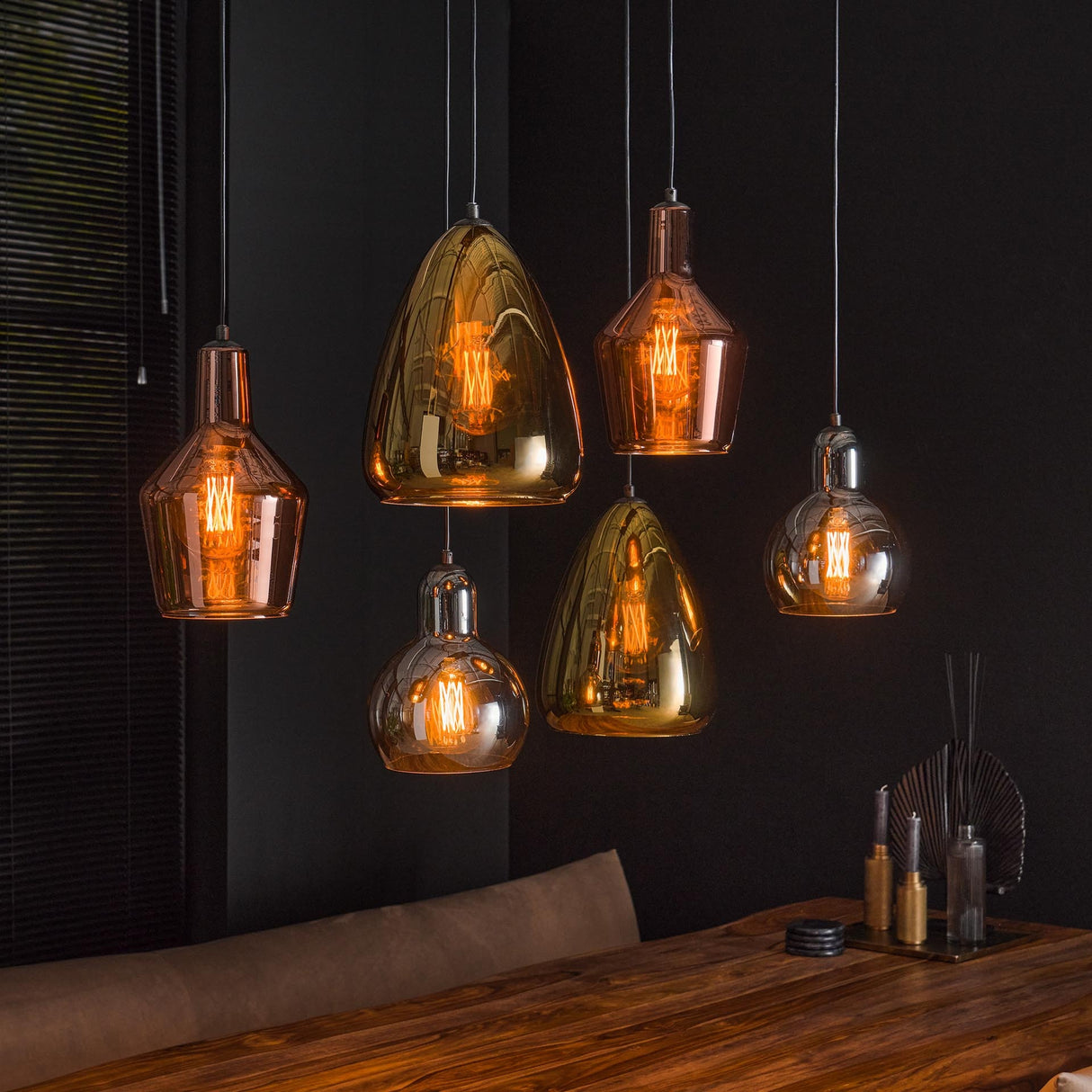 Lampada a sospensione Pam DH Interior Nero LxLxH 115x48x32 Metallo Foto atmosferica vista frontale