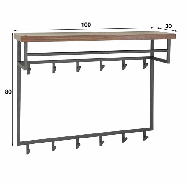 Appendiabiti Daya DH Interior Saja LxLxH 106x87x37 Saja legno Bianco Indicazione dimensione foto