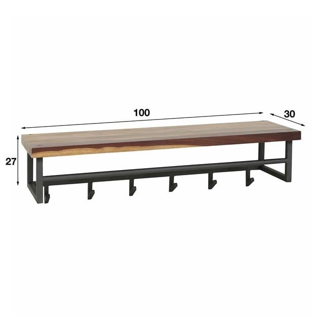 Appendiabiti Daya DH Interior Saja LxLxH 105x30x30 Saja legno Bianco Indicazione dimensione foto