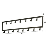 Appendiabiti Milano DH Interior Silver LxLxH 81x23x4 Silver Bianco Indicazione dimensione foto