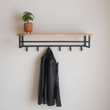 Appendiabiti Niels DH Interior Acacia LxPxH 102x37x30 Legno di acacia Foto atmosferica vista frontale