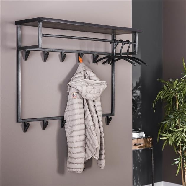 Appendiabiti Yme DH Interior Acacia LxPxH 92x84x50 Legno di acacia Foto atmosferica vista frontale diagonale
