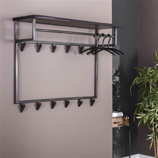 Appendiabiti Yme DH Interior Acacia LxPxH 92x84x50 Legno di acacia Foto atmosferica vista frontale diagonale