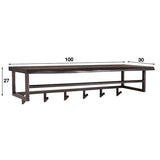 Appendiabiti Yme DH Interior Acacia LxPxH 103x37x30 Legno di acacia Bianco Indicazione dimensione foto