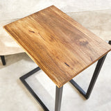 Tavolino Bavaro Basso Dimehouse Marrone LxPxH 57x48x36 Legno di mango Dettaglio fotografico atmosferico
