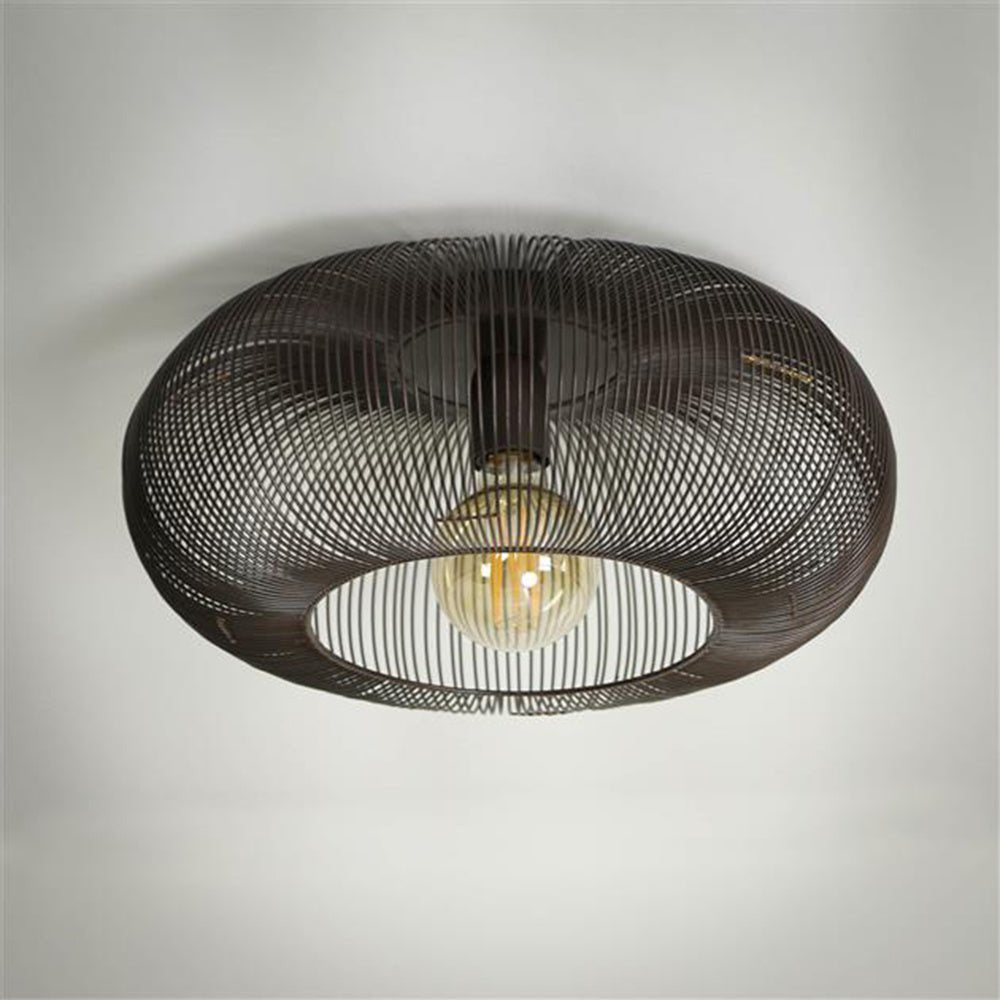Lampada da soffitto Jill DH Interior Nero LxLxH 48x48x25 Nichel Foto atmosferica vista frontale diagonale