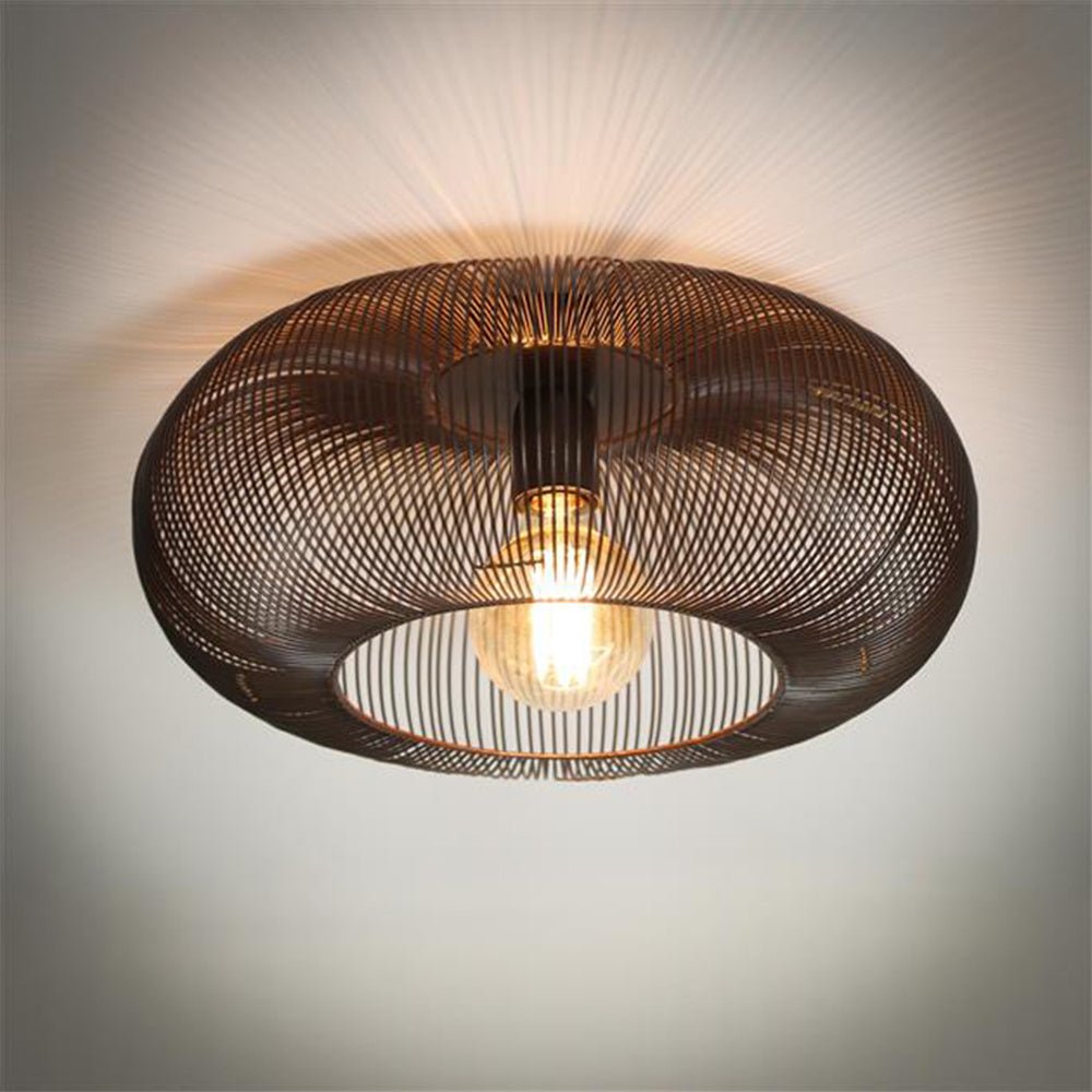 Lampada da soffitto Jill DH Interior Nero LxLxH 48x48x25 Nichel Foto atmosferica vista frontale diagonale