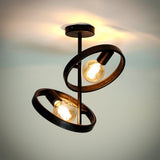 Lampada da soffitto Otan DH Interior Carbone LxPxH 48x28x9 Metallo Foto atmosferica vista frontale diagonale