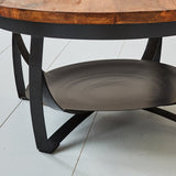 Tavolino Oxis Dimehouse Marrone LxPxH 79x77x48 Legno di mango Dettaglio fotografico atmosferico