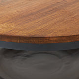 Tavolino Oxis Dimehouse Marrone LxPxH 92x92x43 Legno di mango Dettaglio fotografico atmosferico