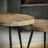 Tavolino Aron DH Interior Bronzo LxLxH 80x80x13 Bronzo Foto atmosferica vista frontale diagonale