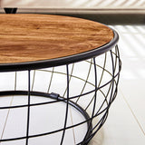 Tavolino Macè Dimehouse Marrone LxPxH 80x80x42 Legno di mango Dettaglio fotografico atmosferico