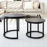 Tavolino Rosa Dimehouse Nero LxPxH 56x55x47 Legno di mango Vista frontale della foto suggestiva