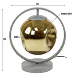 Lampada da tavolo Ada DH Interior Silver LxLxH 45x41x32 Silver Bianco Indicazione dimensione foto