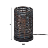 Lampada da tavolo Jay DH Interior Marrone LxLxH 33x22x22 Marrone nero Indicazione dimensione foto bianca