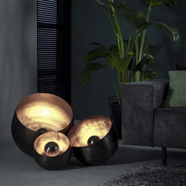 Lampada da tavolo Basel DH Interior Nero LxLxH 52x51x51 Nichel Foto atmosferica vista frontale diagonale