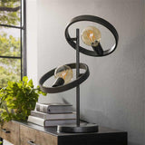 Lampada da tavolo Otan DH Interior Carbone LxLxH 55x44x28 Metallo Foto atmosferica vista frontale diagonale