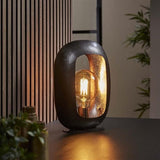 Lampada da tavolo Selma DH Interior Nero LxLxH 38x31x17 Nichel Foto atmosferica vista frontale diagonale