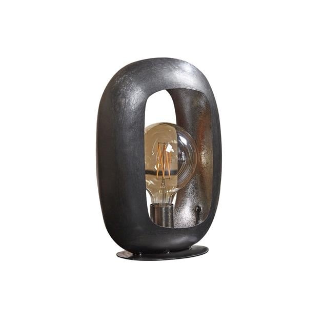 Lampada da tavolo Selma DH Interior Nero LxLxH 38x31x17 Nickel Bianco foto diagonale vista frontale