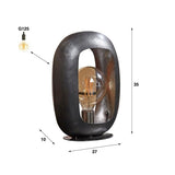 Lampada da tavolo Selma DH Interior Nero LxLxH 38x31x17 Nickel Bianco Indicazione dimensione foto
