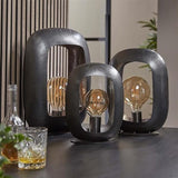 Lampada da tavolo Selma DH Interior Nero LxLxH 38x31x17 Nichel Foto atmosferica in situazione