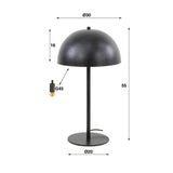 Lampada da tavolo Vera DH Interior Carbone LxLxH 34x33x22 Metallo Bianco Indicazione dimensione foto