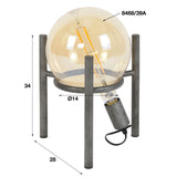 Lampada da tavolo Willow DH Interior Argento LxLxH 28x26x26 Argento Bianco Indicazione dimensione foto