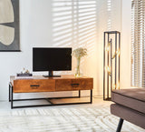 Mobili TV Emma Dimehouse Marrone LxPxH 148x82x52 Legno di mango Foto suggestiva vista posteriore