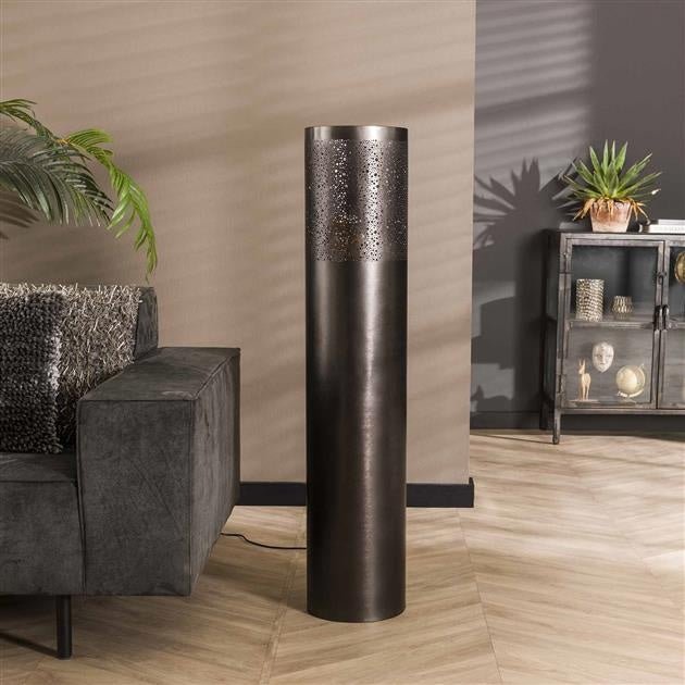 Lampada da terra Eleanor Black Nickel DH Interno Nero LxPxH 121x26x26 Nickel Foto ambientale vista frontale
