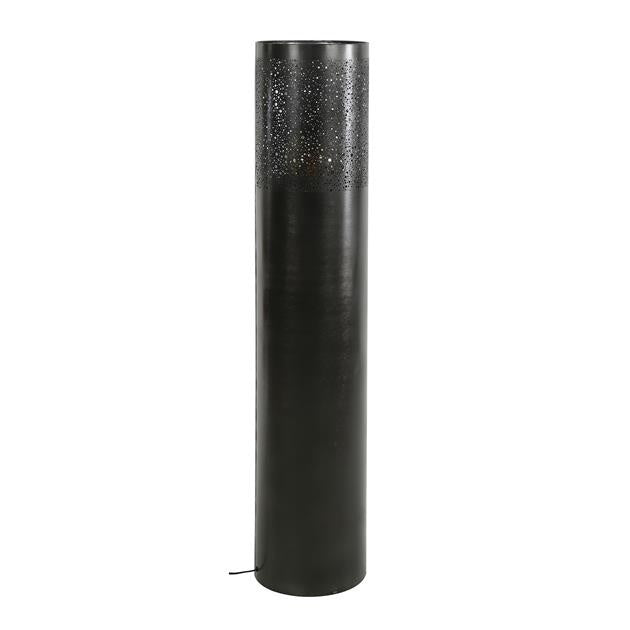 Lampada da terra Eleanor Black Nickel DH Interno Nero LxPxH 121x26x26 Nickel Bianco foto vista frontale