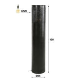 Lampada da terra Eleanor Black Nickel DH Interno Nero LxPxH 121x26x26 Nickel Bianco Indicazione dimensione foto