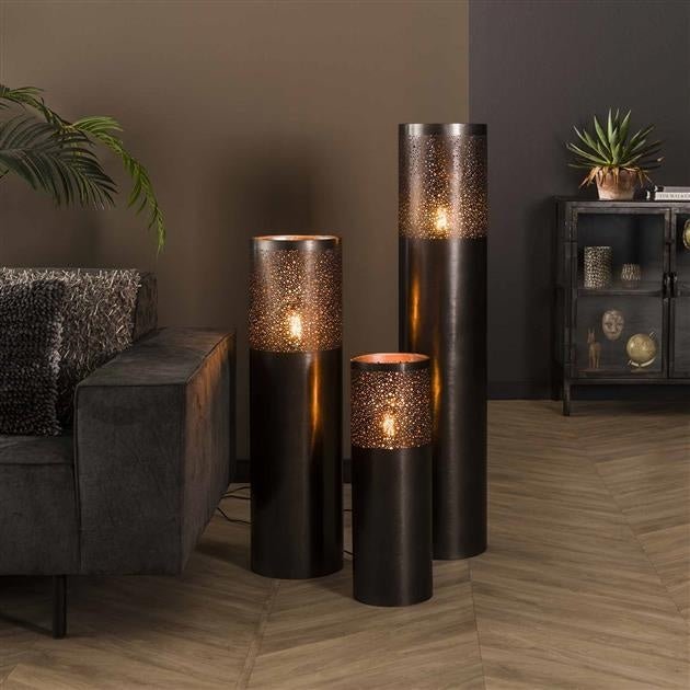 Lampada da terra Eleanor Black Nickel DH Interno Nero LxLxH 68x25x25 Nickel Foto atmosferica in situazione