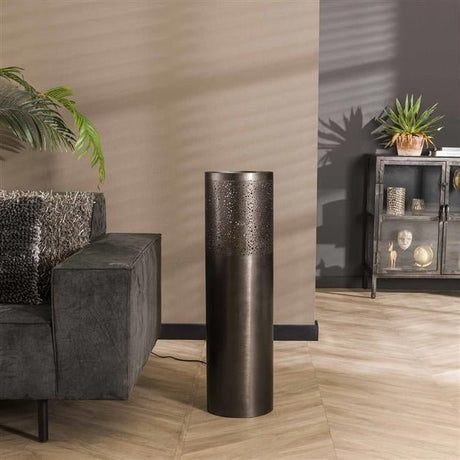 Lampada da terra Eleanor Black Nickel DH Interno Nero LxLxH 96x30x30 Nickel Foto atmosferica vista frontale
