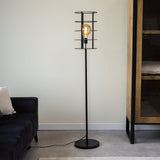 Lampada da terra Maya Dimehouse Nero LxPxA 51x36x33 Metallo Foto atmosferica vista frontale