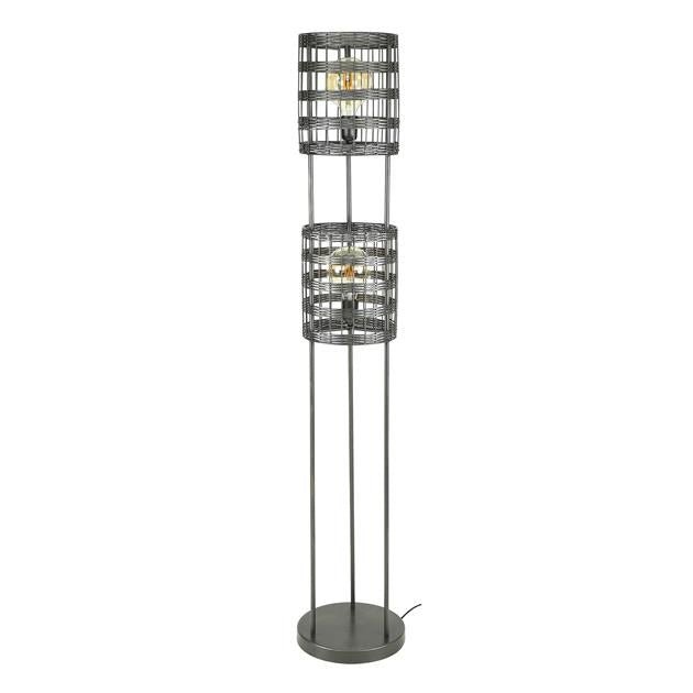 Lampada da terra Mori DH Interior Nero LxLxH 172x35x35 Nichel Bianco foto vista frontale