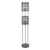 Lampada da terra Mori DH Interior Nero LxLxH 172x35x35 Nichel Bianco foto vista frontale