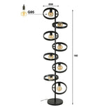 Lampada da terra Otan DH Interior Antracite LxLxH 153x44x18 Metallo Bianco foto dettaglio