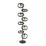 Lampada da terra Otan DH Interior Antracite LxPxA 153x44x18 Metallo Bianco foto vista frontale diagonale