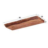 Mensola da parete Durris DH Interior Acacia LxLxH 63x22x7 Legno di acacia Bianco Indicazione dimensione foto