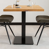 Tavolo da pranzo Tavolo da bistrot Quadrato Dimehouse Marrone LxPxH 66x66x7 Legno di mango Dettaglio fotografico atmosferico