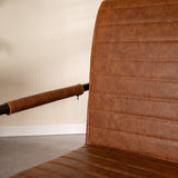 Sedia per sala da pranzo Bras Dimehouse Cognac LxPxH 73x59x58 Ecopelle Dettaglio fotografico atmosferico