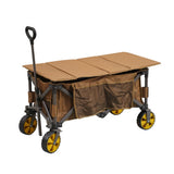 Carrello Carretto pieghevole marrone 90x50x55 cm Dimehouse Marrone LxPxH 75x28x28 Alluminio Foto bianca vista diagonale frontale
