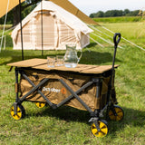 Carrello Carretto pieghevole marrone 90x50x55 cm Dimehouse Marrone LxPxH 75x28x28 Alluminio Foto atmosferica in situazione